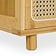 Relaxdays Schuhbank, mit Stauraum, 2 Fächer, Bambus, Rattan-Optik, HxBxT: 45 x 90 x 37 cm, Flur, Schuhregal, Natur/beige
