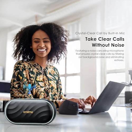 Oraimo SpaceBox Bluetooth Speaker, Portable Wireless Speakers with Heavy Bass, Bluetooth 5.4, LED Light, Exclusive App, 3 EQ Modes Small Wireless Speaker for Home Outdoor, Black - image 7