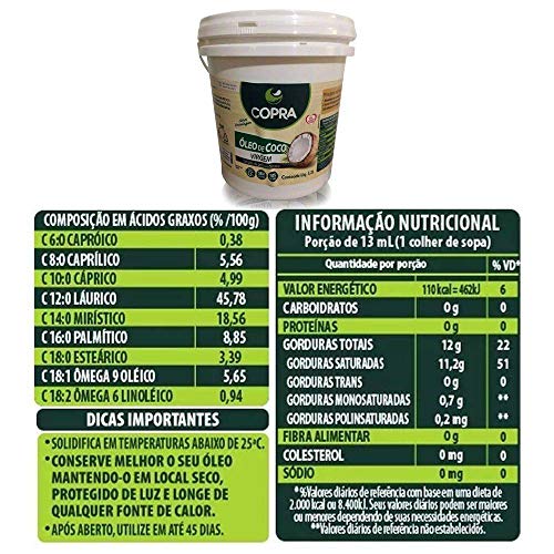 Óleo De Coco Virgem 3,2 Litros Puro Balde - Copra