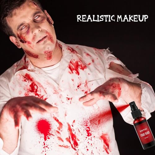 Bowitzki Halloween Makeup Kit Special Effect sfx Makeup,Liquid Latex+Scab Blood+Spray Blood+6 Colors Oil Based Face Paint+SFX bruise wheel+Skin Wax+Stipple Sponges+Latex free Sponges+Spatula+Brushes - Image 4