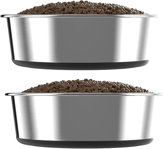 Comederos Perro Gato Acero Inoxidable 2 Unidades