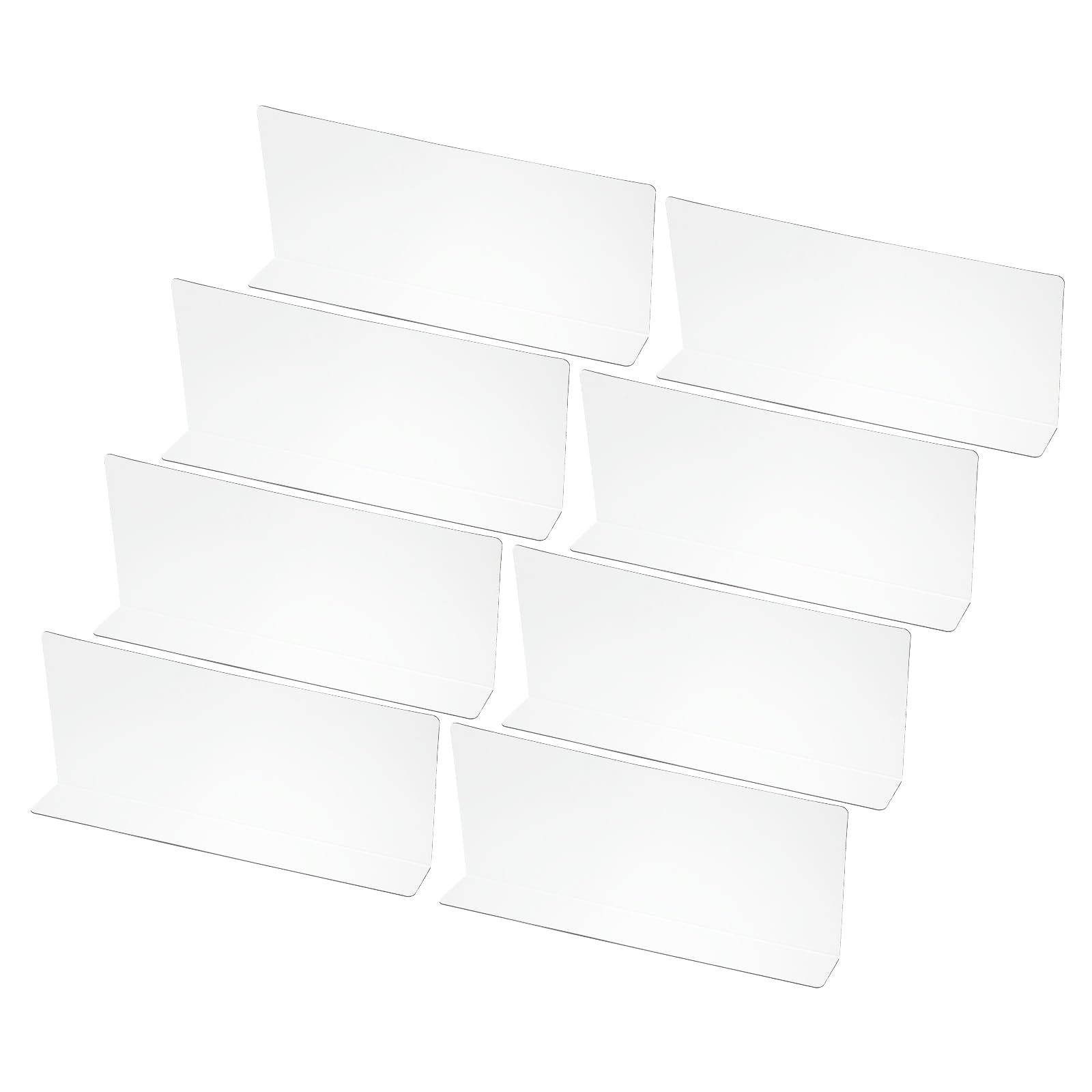 PATIKIL 8 Pack Shelf Dividers for Closet Organization, 11.1x1.6x4.8 Acrylic Closets Separator Kitchen Cabinet Shelves Under Bed Blocker for Bedroom Kitchen Office, Clear