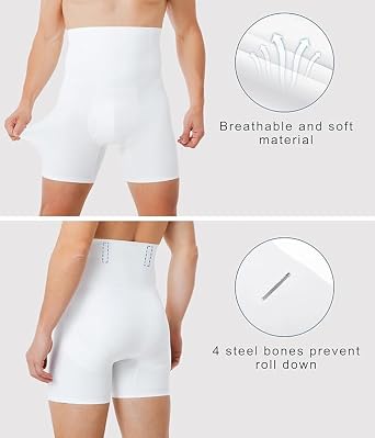 Inner Vision, Abdominal Control Bodysuit and Underwear Fitness Body Shaper 3D Men's Double Corset Boxer