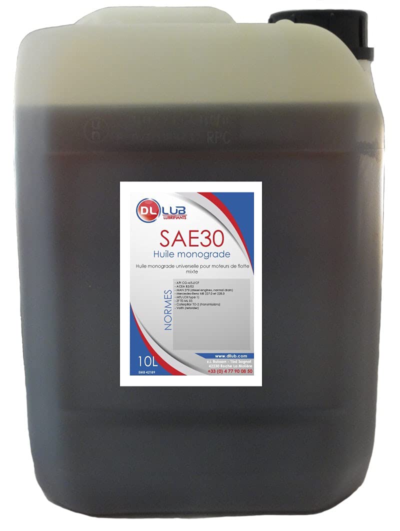 DLLUB - HUILE MONOGRADE SAE 30-10 litres