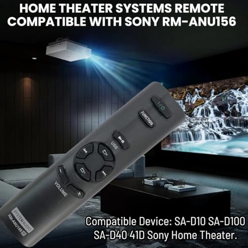 Image of ZIEVA Compatible with Sony Home Theater SA-D20 SA-D40 SA-D10 SA-WMS10 SA-WID7 SS-FMS40 SS-FMS10L and Speaker Audio /Video System Remote Control (Your Old Remote Must be Exactly Same) - RM-ANU156