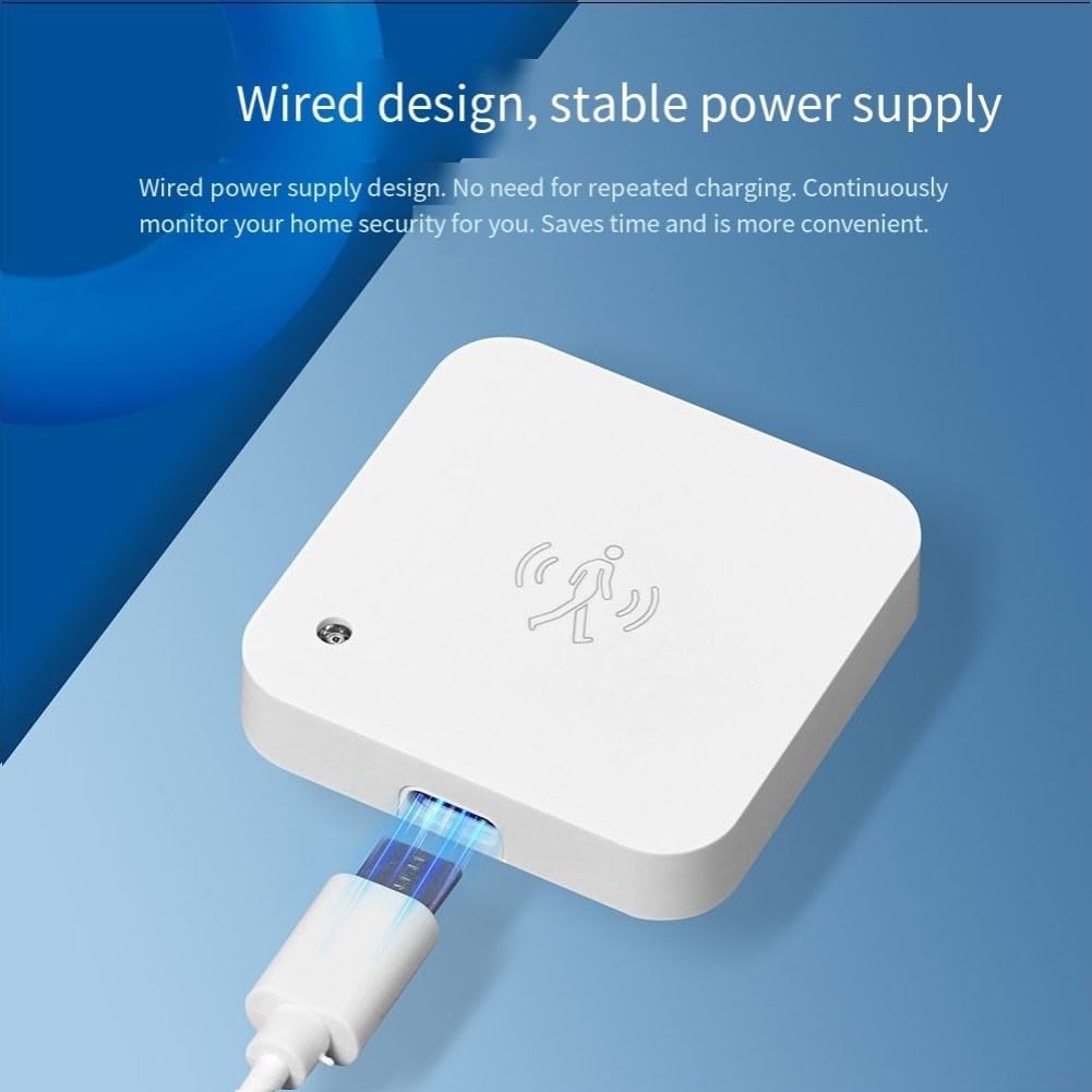 MmWave Capteur de présence humaine intelligent pour capteur de lumière humaine Zigbee Détecteur de présence WiFi, détection de mouvement et statique (pour zigbee)