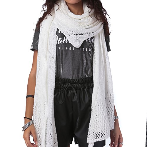 MForshop Sciarpa Scialle Donna Lana Mohair Scarf