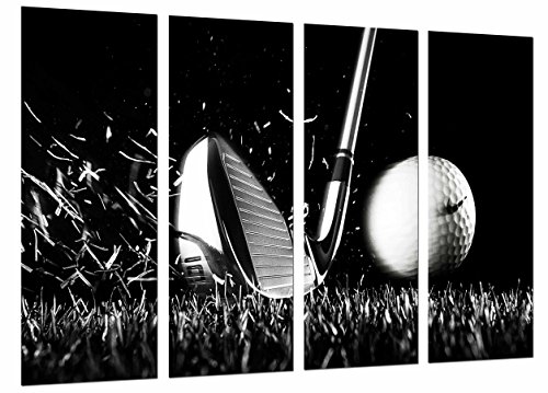 Cuadro Fotográfico Golpe Palo de Golf, Pelota, Acero Tamaño total: 131 x 62 cm XXL