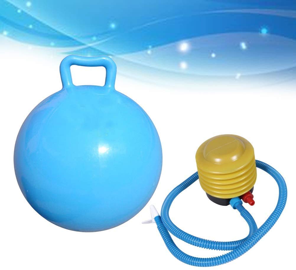 Sisliya Hop Ball Hoppity Bouncy Ball with Handles Jumping Bounce Rubber Hopfor Kids Handle Fitness Toys for Children Adult Exercise Birthday 1