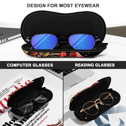 Image of Sunglasses Soft Case, Ultra Light Portable Neoprene Zipper Glasses Case for Men Women