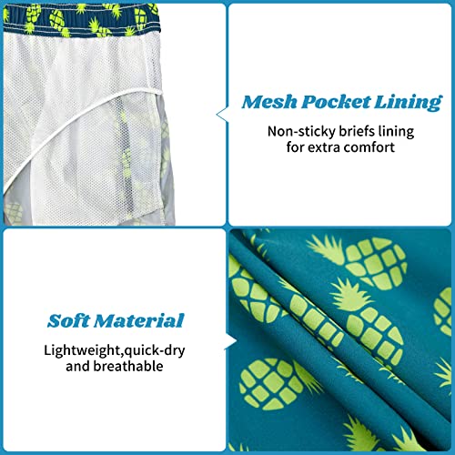 Flytop Mens Swim Trunks with Mesh Lining Quick Dry Swimwear Beach Board Shorts Swimming Trunks for Men with Zipper Pockets3