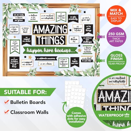 Decorably-105-Pcs-Cutouts-Farmhouse-Theme-Amazing-Things-Happen-Here-Bulletin-Board-Set-with-Borders-Modern-Farmhouse-Classroom-Decor-School-Homeschool Decorably 105 Pcs Cutouts Farmhouse Theme Amazing Things Happen Here Bulletin Board Set with Borders Modern Farmhouse Classroom Decor School Homeschool