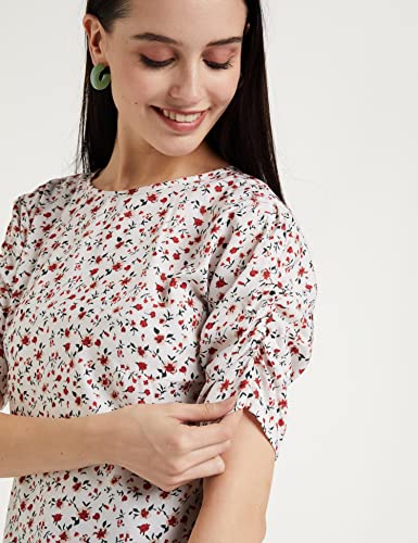 Image of TAGAS Women's Floral Puff Sleeves Western Top