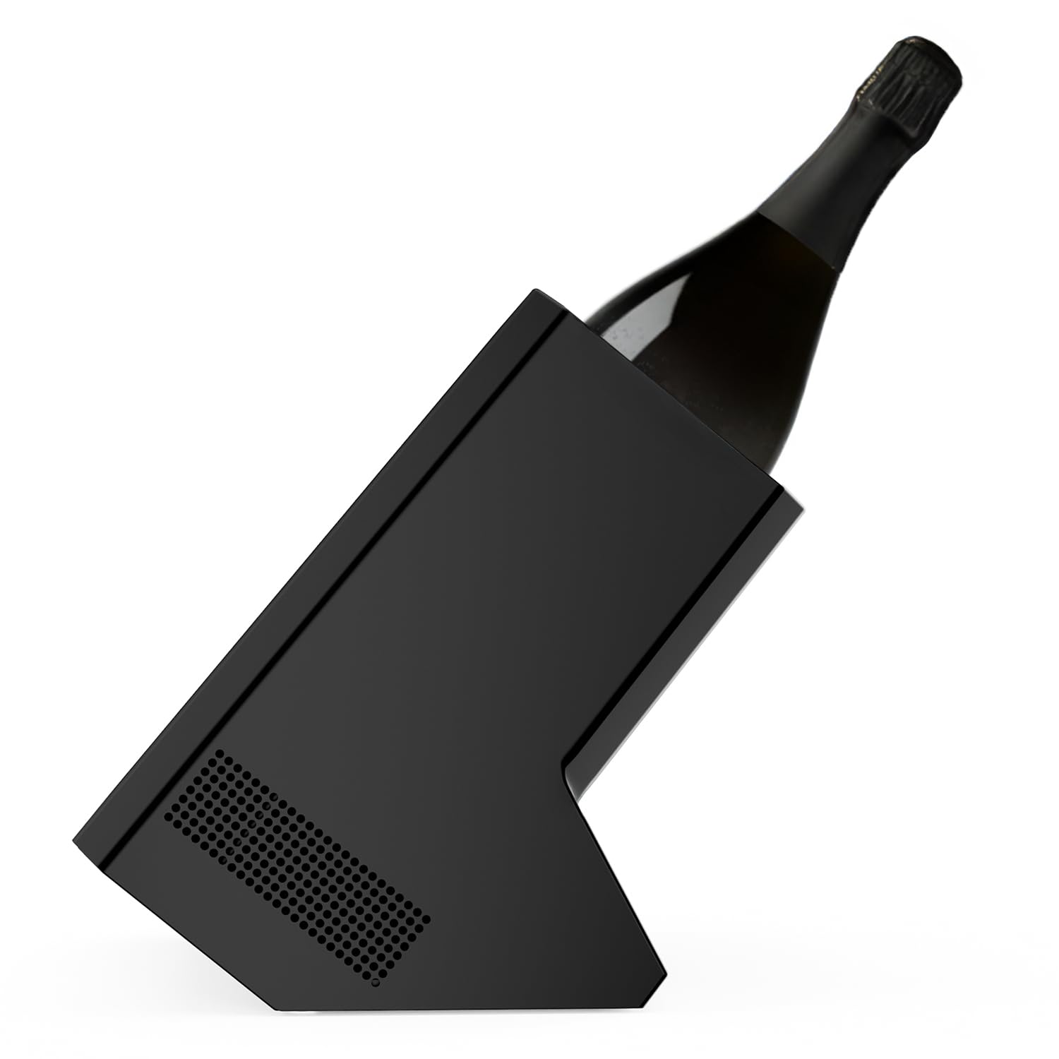 H.Koenig Raffreddatore vino LVX28, 2 bottiglie, vino bianco, rosso, rosato, spumante, champagne, fino a 9 cm di diametro, temperatura regolabile da 5°C a 18°C,controllo digitale,sistema termoelettrico