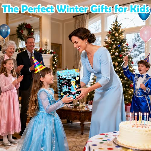 Image of FUNNYB&G Mess-Free Foil Art Craft for Girls Ages 4-10, Kids Birthday Gift