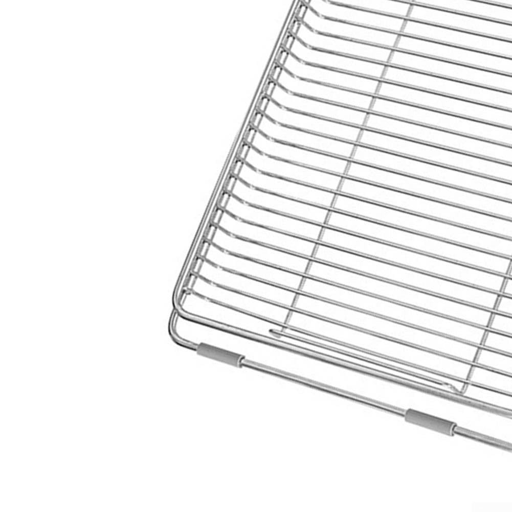 Griglia da forno cromata, 465 x 375 mm, resistente al calore fino a 600 °C, lavabile in lavastoviglie, griglia per forno e grill