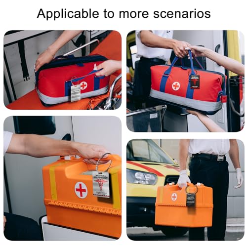 Personalized Stainless Steel Medical Equipment Luggage Tags - Custom Metal Travel Tags and Identifiers - Medical Alert for Carry-On Respiratory Devices - ID Name Tag for Medical Equipment (Black)3