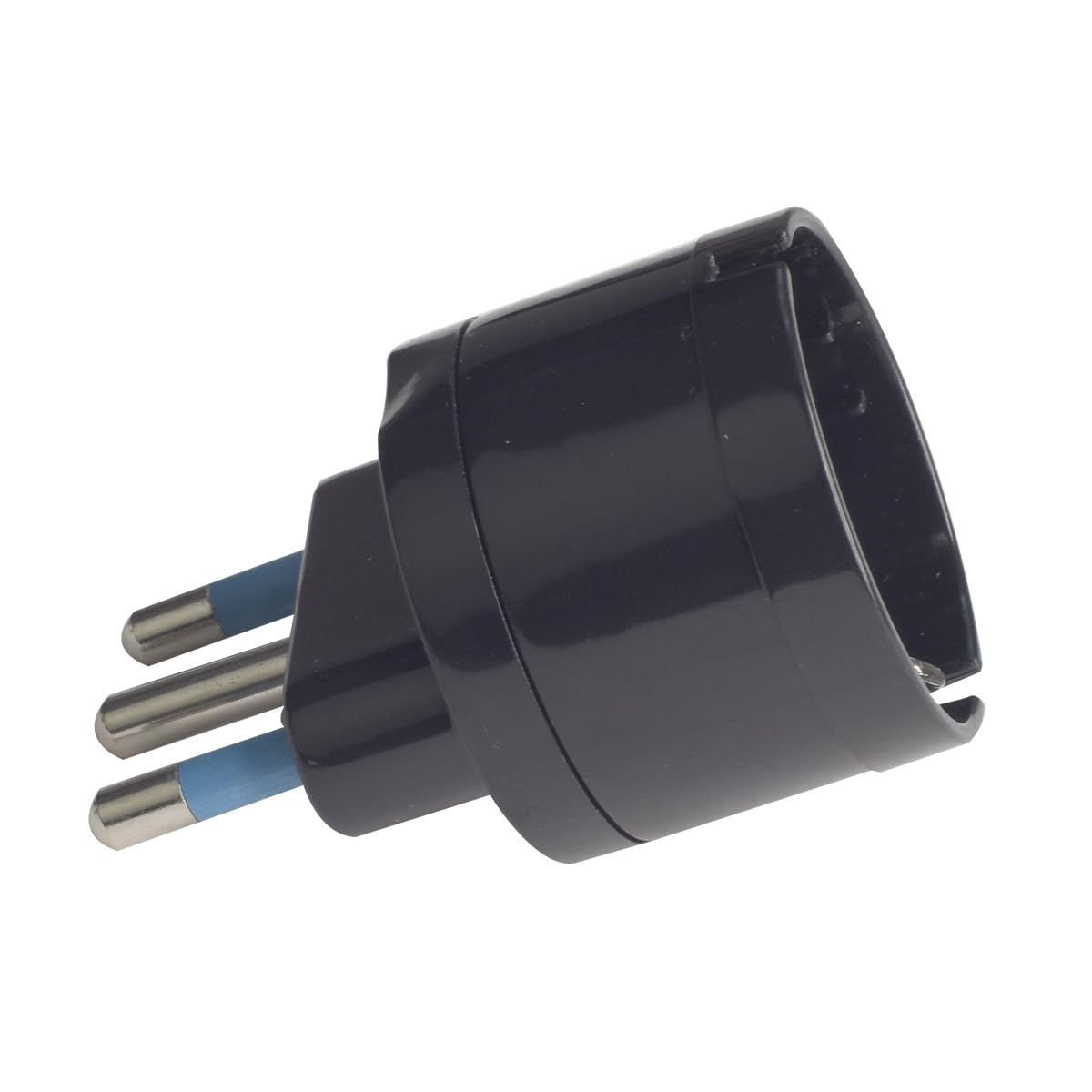 Adattatore da Viaggio con Presa Schuko 10A/16A 2P+T a Spina Elettrica 16A 3 pin, Adattatore Bipasso a Attacco Italiana 16A (25 Pezzi, Nero)