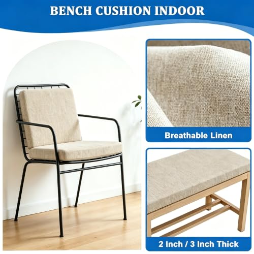 Coussin de banc extérieur vert déhoussable pour chaise