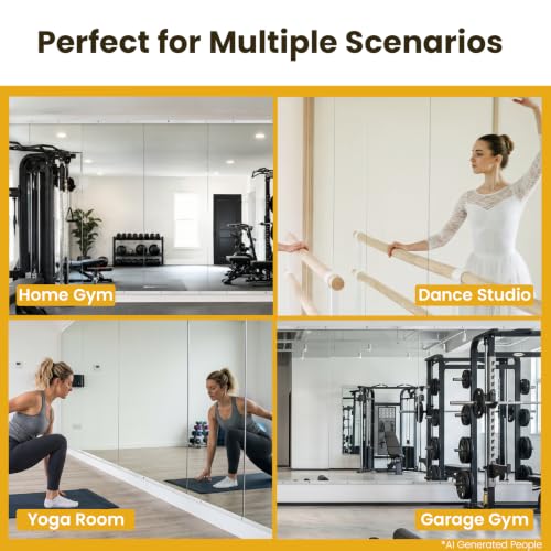Image of LOAAO Gym Mirror, 79 inchx36 inch, 1 PCS