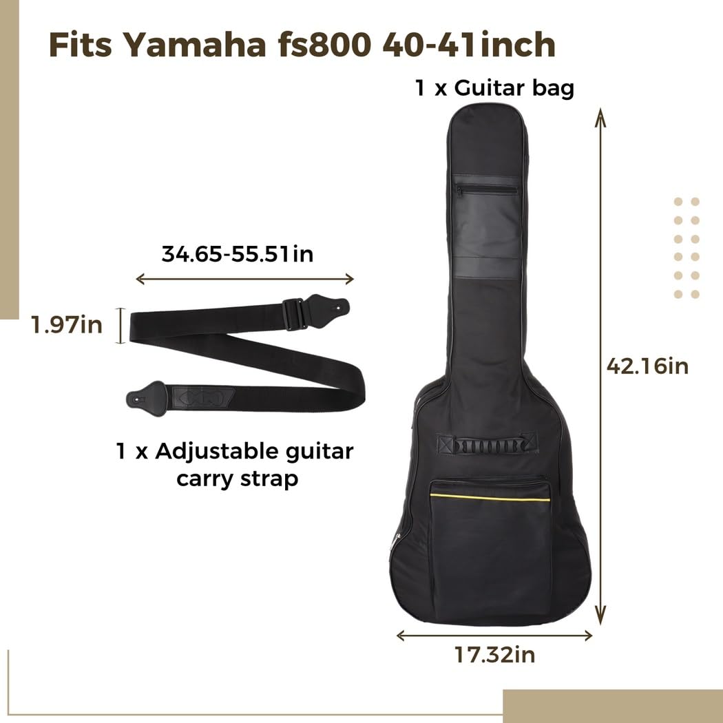Guitar Bag, Guitar Case with Adjustable Shoulder Strap, Accessory Kit with 40-41inch Gig Bag - Image 2