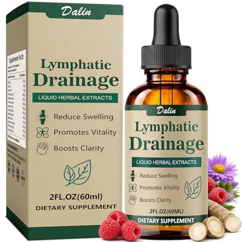 Dalin Liposomal Lymphatic Drainage Drops - 21 in 1 Organic Lymphatic Drainage Supplement with Burdock Root Echinacea Elderberry Calendula - Supports Lymphatic Health - Liquid Form - 1pc - 2 fl oz