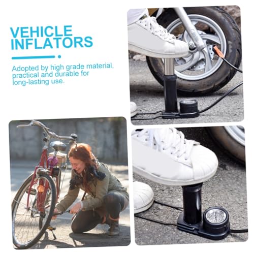 GANAZONO 電動車 原付き対応頑丈な手動足踏み式空気入れ 精密圧力計付き 最大コンパクトヤポンプ バイク自転車用携帯インフレータブル