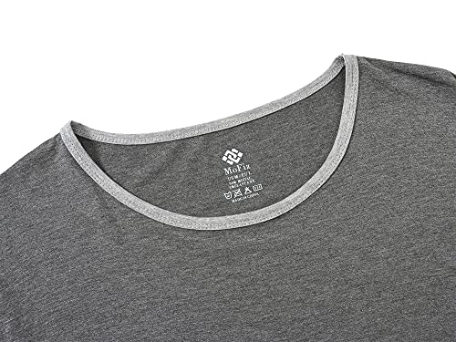 MoFiz Men's Pajamas Set Sleepwear Sleep Shirt and Shorts Pajama Set Lightweight Soft Mens Pjs Lounge Set with Pockets S-3XL2