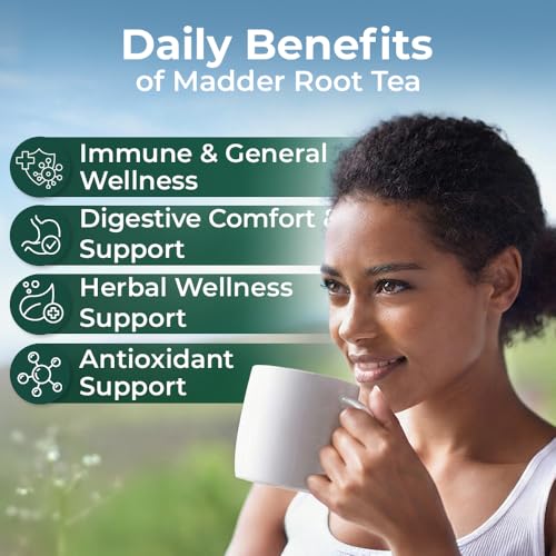 Image of 1.8 oz. Dried Madder Root Herb Tea (Rubia Tinctorum) Dried Cut Madder Roots Herbal Tea - 50g