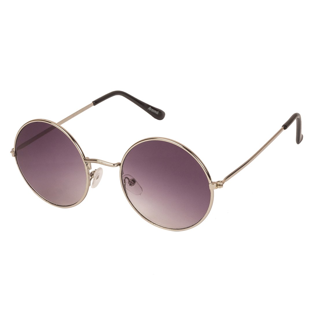 Barkley Round Silver-Black UV Protection Sunglasses For Women [MA-029-S8 ]