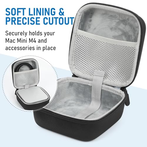Bolsa protectora rígida para computadora de escritorio M4 Mini con capa EVA y exterior de nylon para ordenador de escritorio OS X 2024 Mini miniatura 2