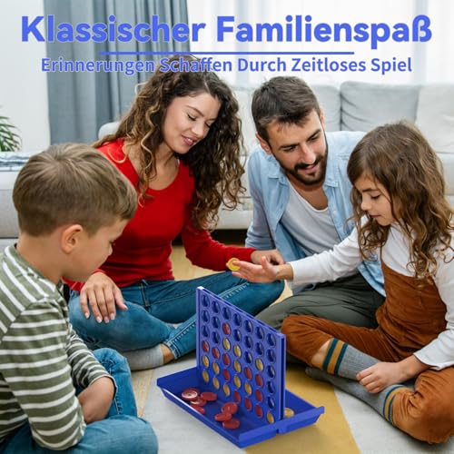 Pup Go Standard-Größe 4 in Einer Reihe Brettspiele für Kinder ab 3+ Jahren, Mädchen Jungen, Pädagogisches Strategiespiel Spielzeug, Kinderspiele für 2 Spieler 6 Ersatzchips – Bild 4