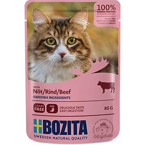 Bozita Pouch appetizers in sauce with beef | 12 x 85g wet cat food