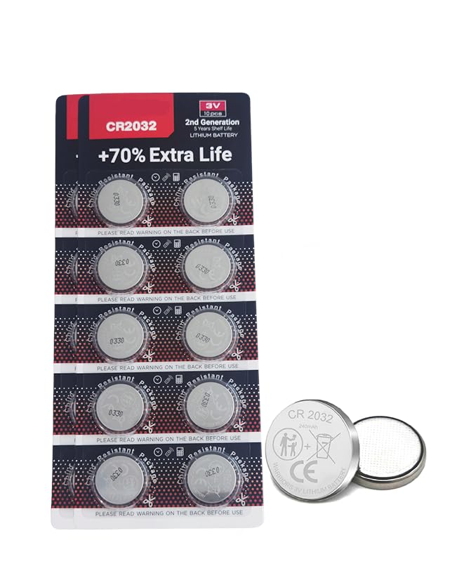 CR2032 battery 2032 battery cr20323 V Lithium Button Cell Batteries (20-Pack) - For Key Fobs Scales & Medical Devices