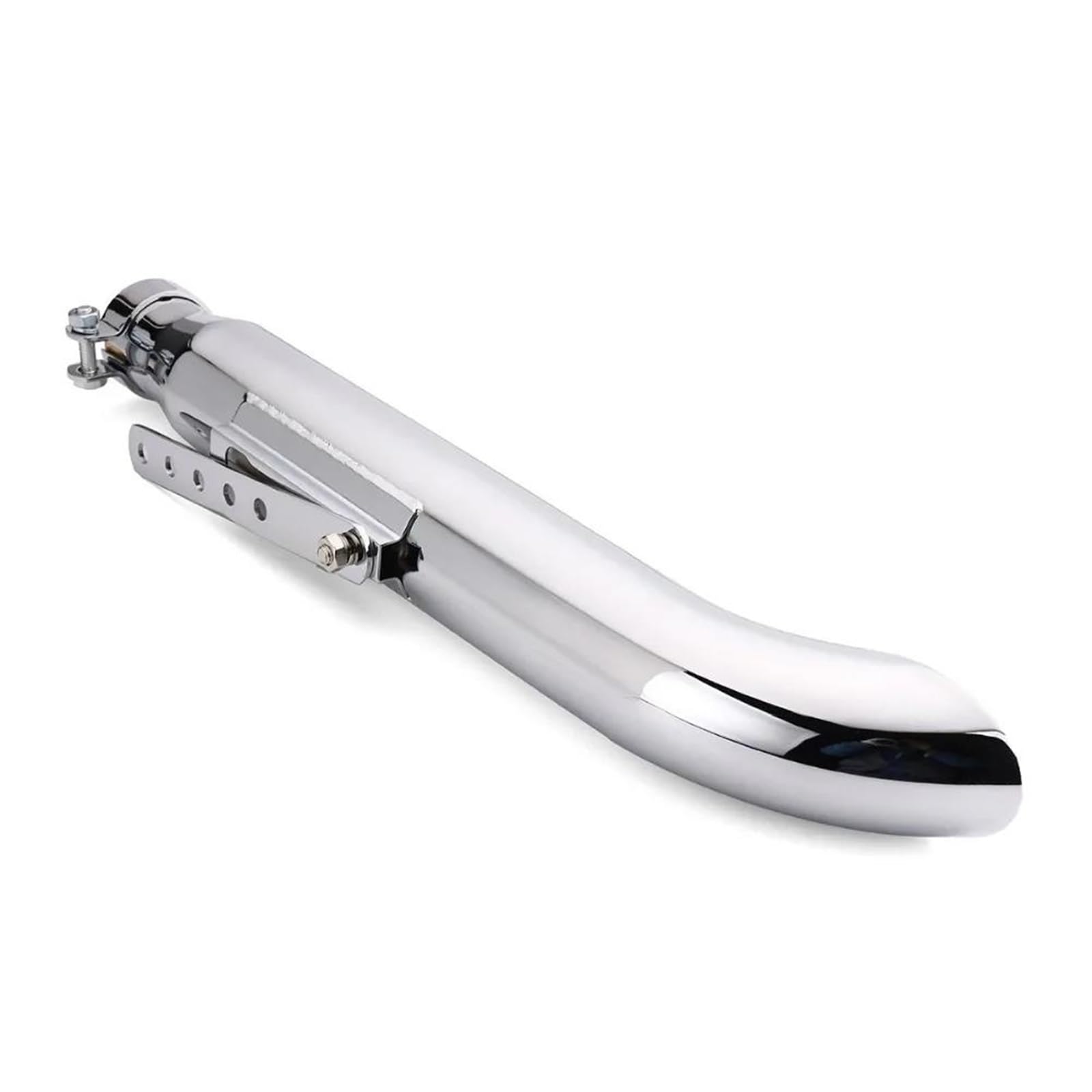 Universale Cromato Per Moto Cafe Racer Tubo Di Scarico Marmitta Coda Silenziatore Per Harley Bobber