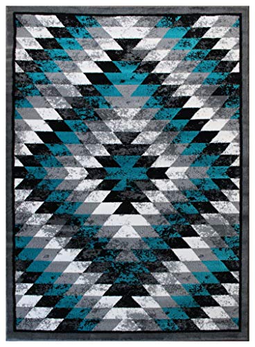 Masada Rugs Tapete Área 6x9 pies Turquesa miniatura 3