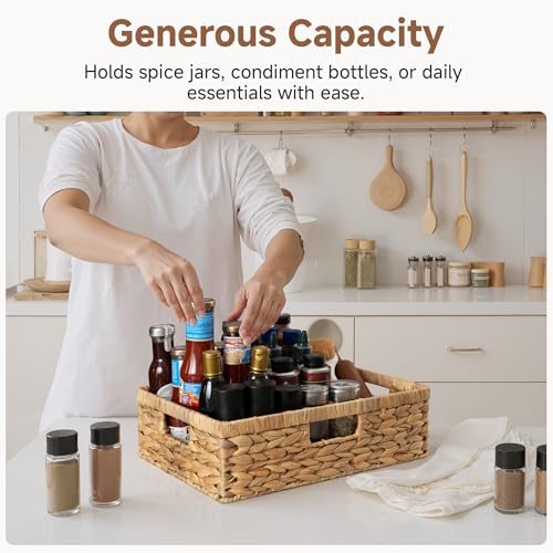 Image of StorageWorks Wicker Storage Baskets for Shelves, Pantry Baskets, 1-Pack