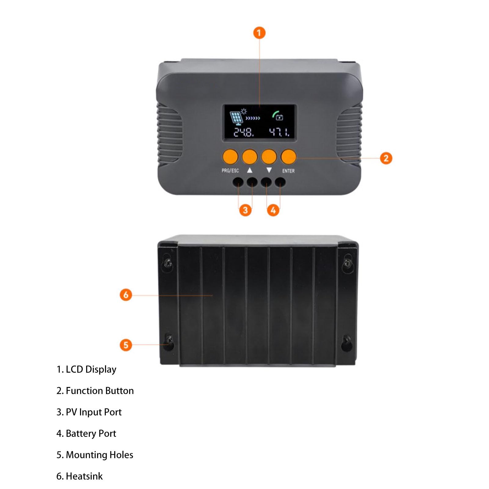 Generic Controlador de Carga Solar MPPT, Refuerzo de Alta Eficiencia para Coches y Carros Eléctricos, 10A, 24V, 36V, 48V, 60V, 72V