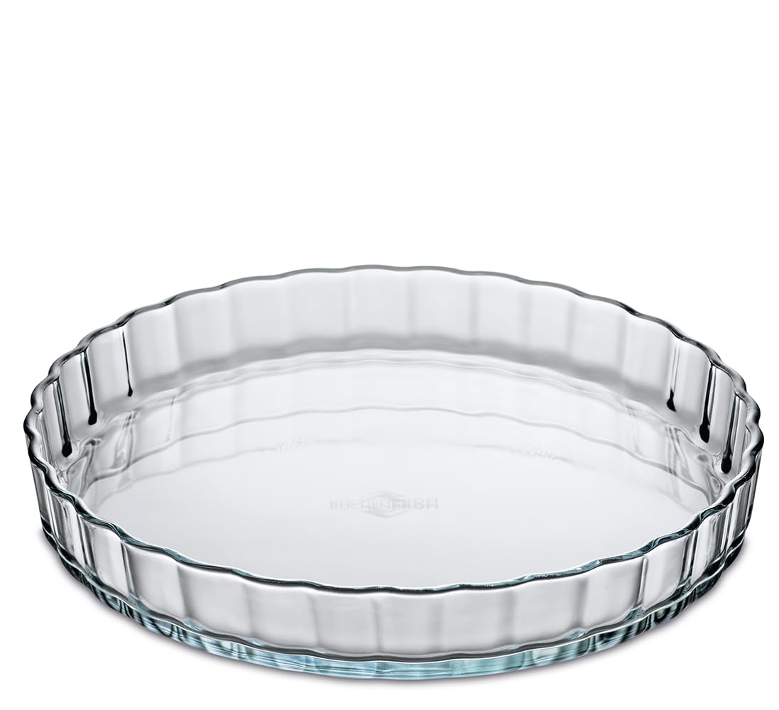 Küchenprofi Forma do tortu Elsas ze szkła, Ø: 27,5 cm wysokość: 3,5 cm, forma do quiche, forma do dna tortów, forma do tarty, forma do zaparzania i ciasta okrągła, nadaje się do zamrażania,