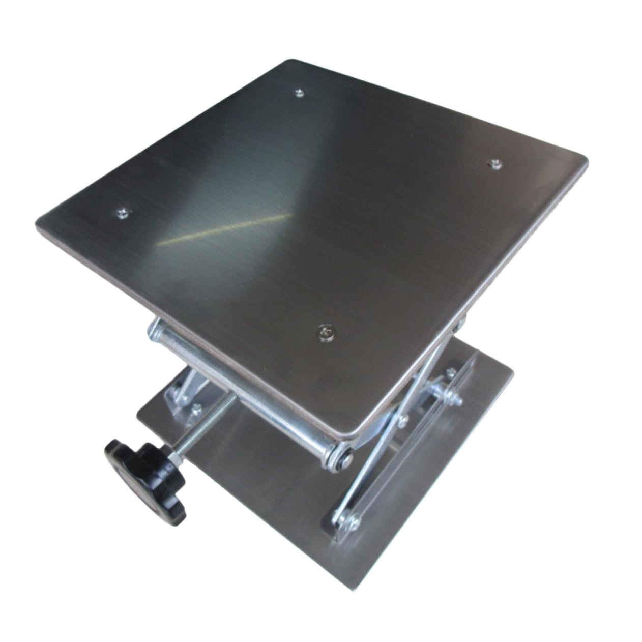 MUCKLILY Stainless Steel Lift Table Mini Jack Stand Small Stand Lifting Table Jack Repair Stand Lift Tables Lift Top Table Stainless Steel Lift Stand Silver