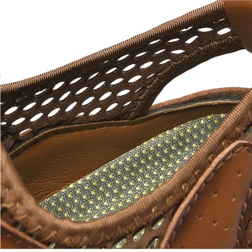 VOODUE Men Breathable Mesh Sandals Summer Lightweight Outdoor Beach Sandals Non-Slip Men's Casual Shoes (Color : Green, Size : 45 EU)4