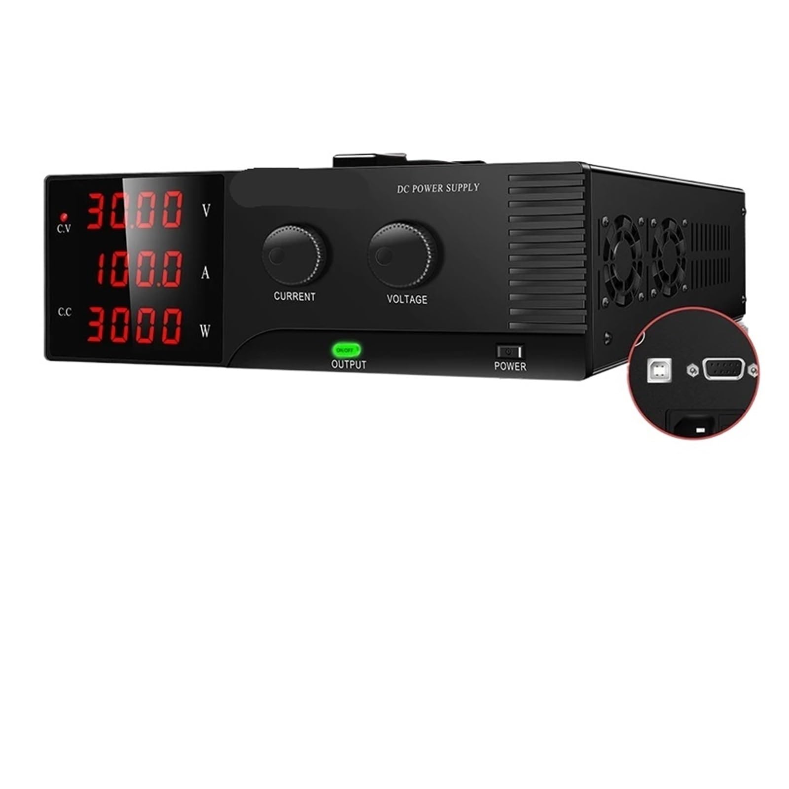 Zasilacz prądu stałego 30 V 100 A 15 V 100 A 60 V 30 A 200 V 10 A 60 V 20 A oprogramowanie RS232 podłączenie do komputera (R-SPS10030-232,AC 110V)