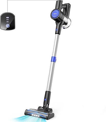 UMLo Cordless Vacuum Cleaner, 25Kpa Powerful Stick Vacuum with Brushless Motor, Rechargeable Cordless Vacuum, 40 Mins Max Runtime, Lightweight