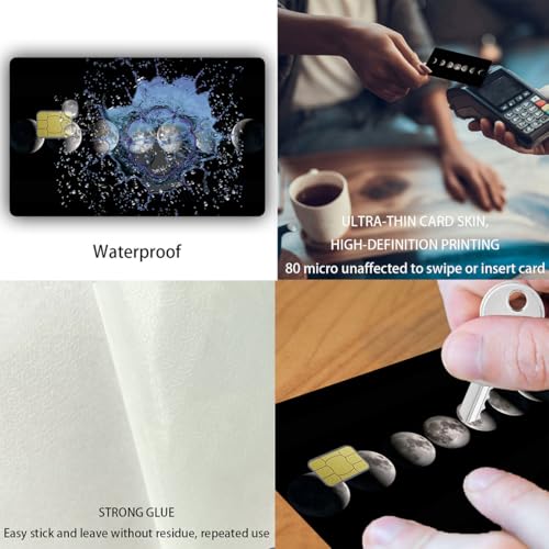 siayaharu Capas adesivas para cartão de crédito com chip pequeno, à prova d'água, antirrugas, remov
