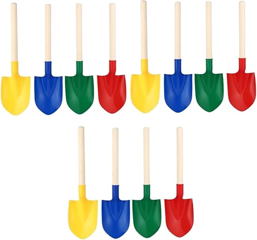 Kisangel 12 piezas de arena de colores al aire libre, regalo de nieve para niños con asa, juguetes de dragado para jugar a la playa, herramientas de