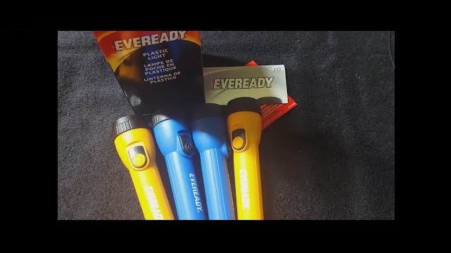 Image of EVEREADY LED Flashlights (4-Pack), Bright Flashlights for Emergencies and Camping Gear, Flash Light with AA Batteries Included, Blue /Yellow (4-Pack)