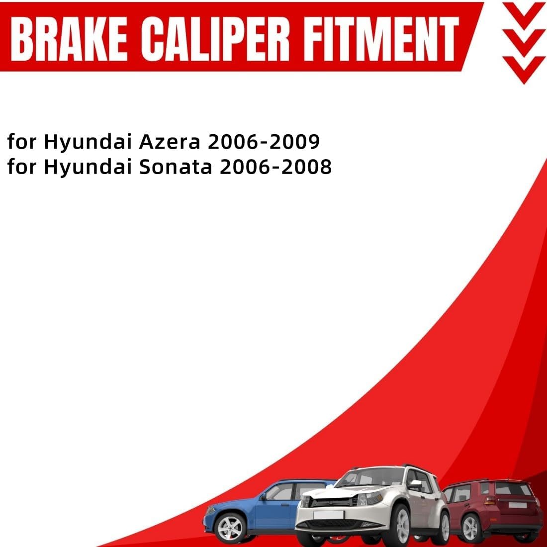 Rear Disc Brake Caliper Assembly Pair Set of 2 ZGYWAutoParts for Hyundai Sonata 2.4L 2006-2008, for Hyundai Sonata 3.3L 2006 2007, for Hyundai Azera 3.3L 2007-2009, for Hyundai Azera 3.8L 2006-2009