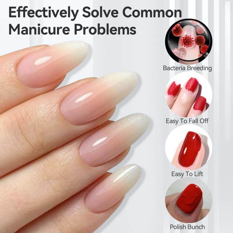 Born Pretty Base e top coat semipermanente e primer per unghie | Set di top coat semipermanente per unghie lucido senza necessità di pulizia, base gel e primer per unghie