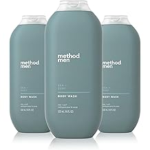 Method Men Body Wash, Sea + Surf, Paraben and Phthalate Free, 18 FL Oz (Pack of 3),Softening