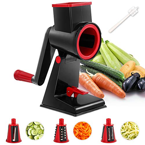 Rotary Vegetable Grater Food Slicer Shredder Grater for Kitchen Dishwasher Safe Kitchen Grater and Vegetable Slicer for Cucumber Zucchini Carrot Potato etc